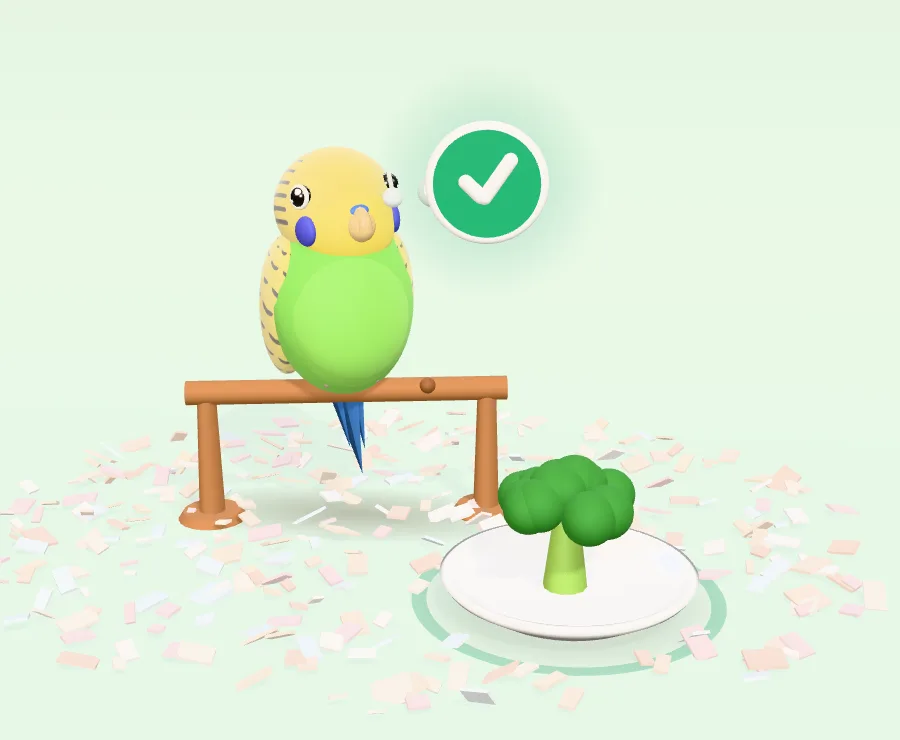 3D illustration of a budgie